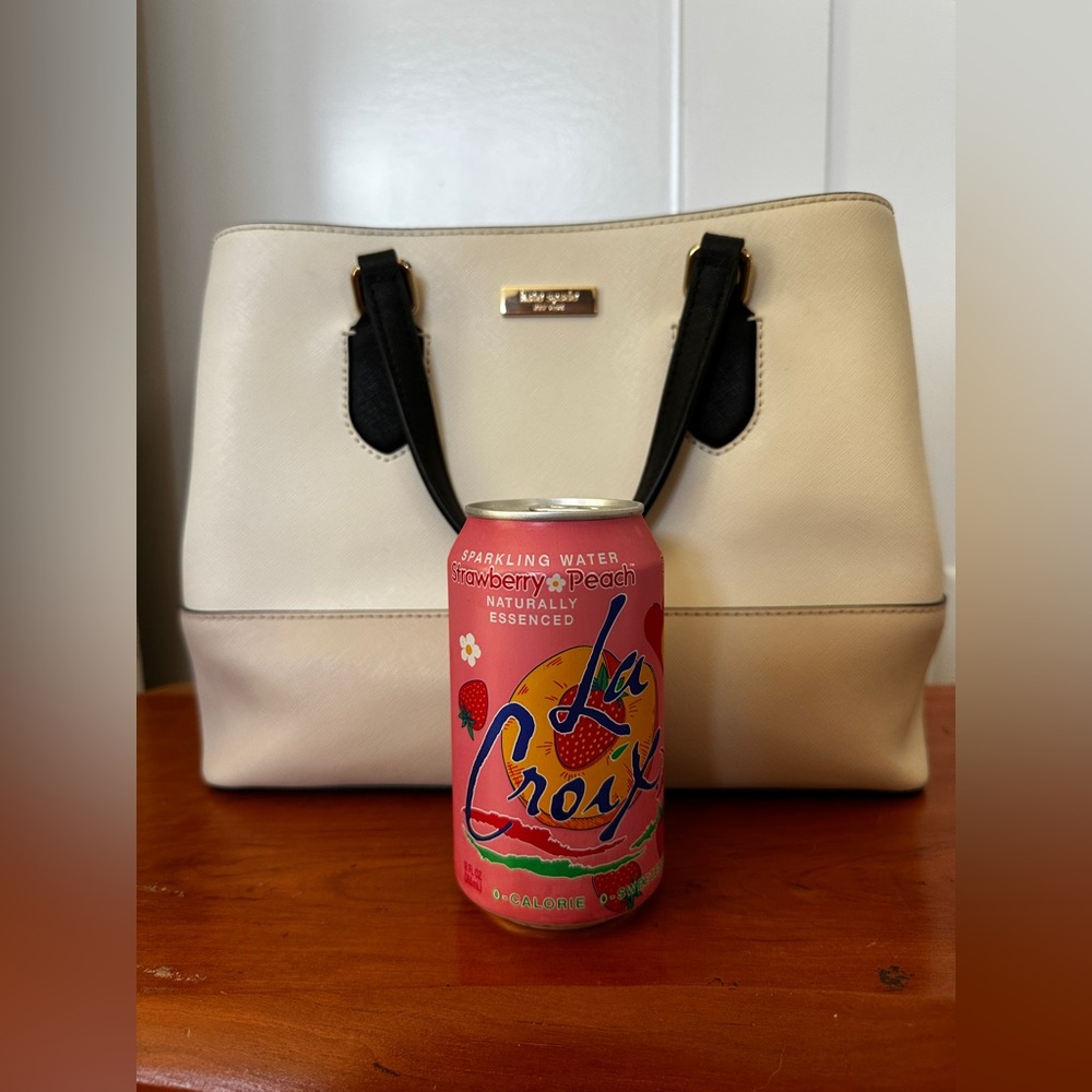 kate spade Two-Tone Cream, Light Tan and Black Tote - Picture 7 of 9